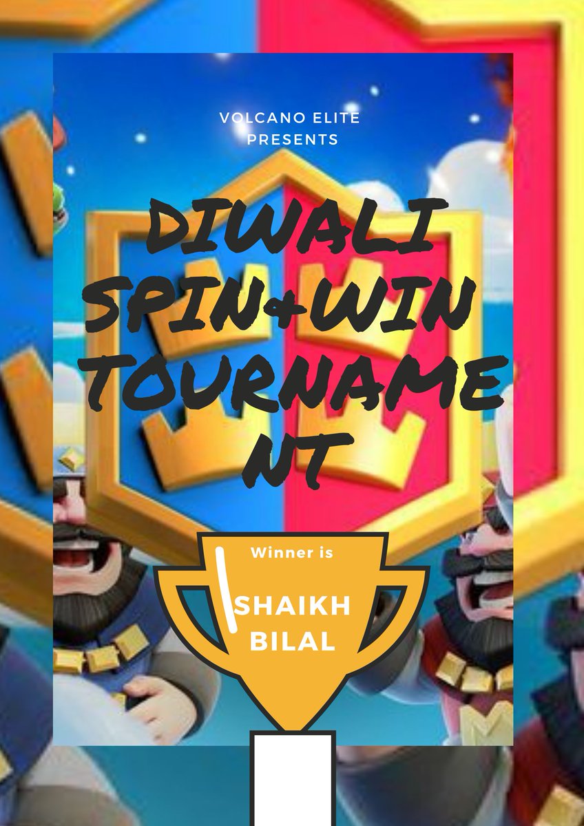 Congrats @shaikh_cr for winning First ever spin&amp;win tournament of Volcano Elite.