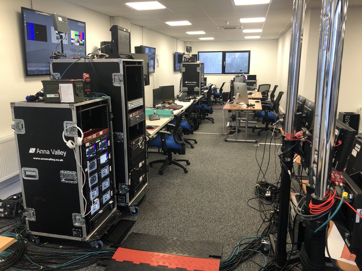 We're looking after technical production on a big online event at <a href="/WeAreAnnaValley/">Anna Valley</a> this week.  It's so big that we've had to extend the MCR into the production office!  
#OurVirtualProductionIsBiggerThanYours
#liveevents #eventprofs