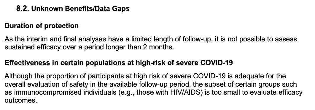 The trial leaves many unknowns regarding efficacy, including vaccine duration, effectiveness in certain populations, and effectiveness on endpoints not measured (including those critical to disease dynamics, like asymptomatic infection and transmission)...