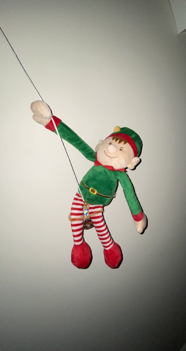 HK_ClinNeg's tweet photo. Today, Elfis is channeling his @MileyCyrus #wreckingbauble #elfisolation @SIA_CaseMan 😵 https://t.co/DPtMSwWtvk