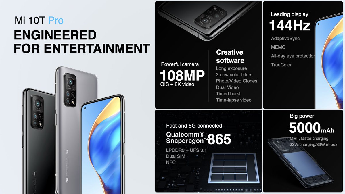 atytse's tweet photo. Wow, amazing night to celebrate Technology for Better Life with @KuntoAjiW , @JenniferBachdim and Mi Fans! Giveaway time for #Mi10TPro 🔥🔥🔥

RT>500 to win:
1. Tell us why Mi 10T Pro is the dream entertainment flagship 
2. Tag 3 friends and follow @atytse and @XiaomiIndonesia https://t.co/JJJsDcC2C0