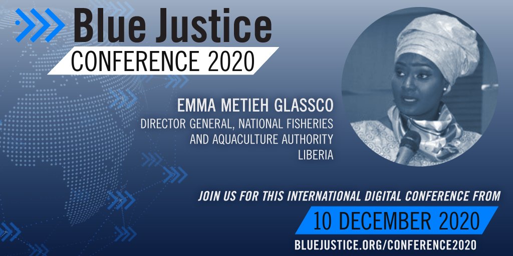 A fair Blue Economy requires global cooperation to fight #organizedcrime in the #fisheries🐟🤝

Hear more from <a href="/EGlassco/">Emma Metieh Glassco</a> , Director General of the National Fisheries and Aquaculture Authority in #Liberia 🇱🇷 

Sign up for the #2020BlueJustice Conference➡️bluejustice.org
