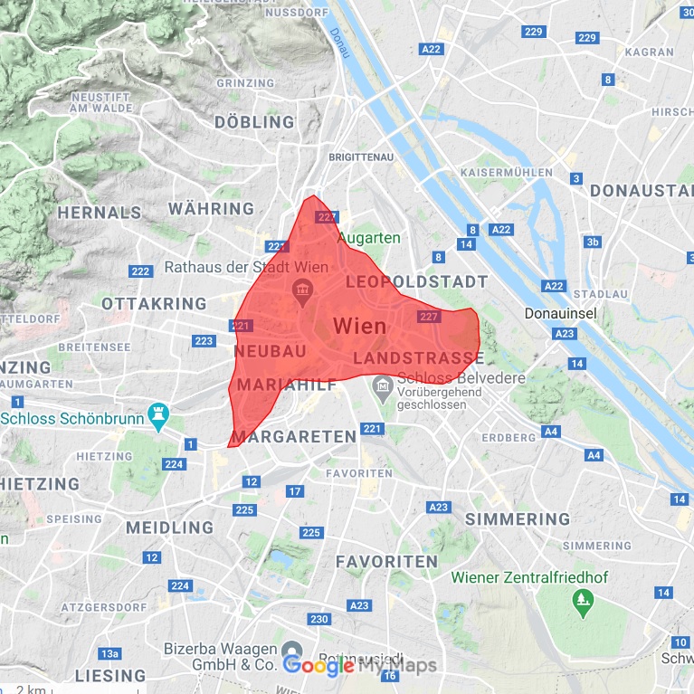 The spatial extent of  #Byzantine  #Constantinople within a modern map of  #Vienna Die räumliche Ausdehnung des byzantinischen mittelalterlichen Konstantinopel in einem modernen Stadtplan von  #Wien #Byzanzforschung,  @imafo_oeaw  @oeaw