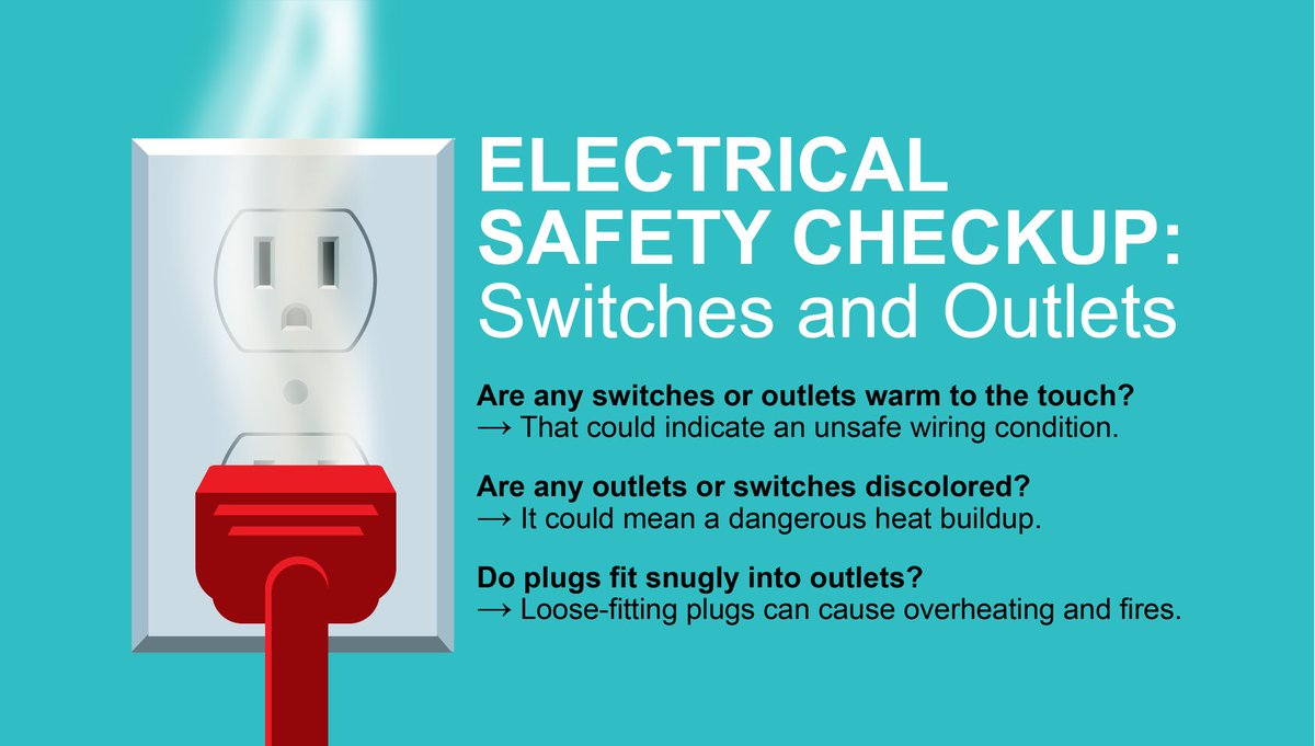 ElectricOzark's tweet photo. Nearly half of all home fires occur during winter months. With the extra lights &amp; decorations plugged into your outlets this holiday season, it's a good to time for an electrical safety checkup. Stay safe by taking a few minutes to check your switches and outlets. ⚡ https://t.co/scy91FFf9D