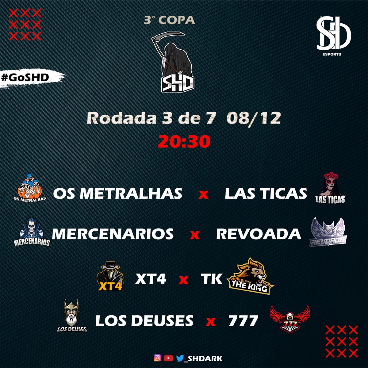 oficialshd's tweet photo. HOJE ACONTECE A 3º RODADA DA COPA SH DARK! 🔥
#GoSHD #SomosSHD #CSHD https://t.co/FJetWAs60Y