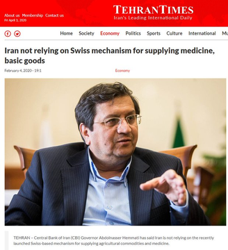 5)Iran's own media indicates the “food/medicine sanctions” is fake newsFeb 4— “Iran not relying on Swiss mechanism for supplying medicine, basic goods” – meaning no shortage in medicine & basic goodsMay 14— “Some 96 tons of medical supplies arrive in Iran from Germany”