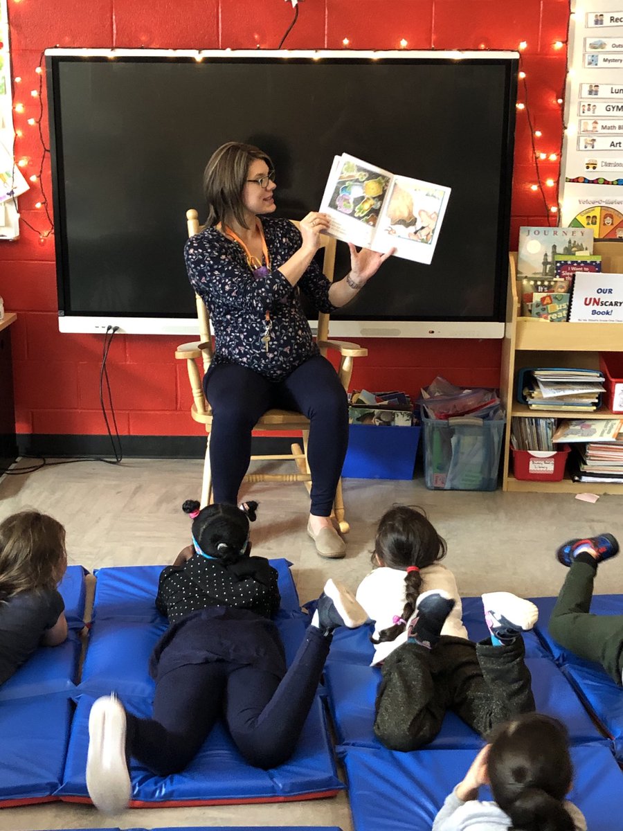 We always love listening to Ms. Brown read us stories! ⁦<a href="/StTeresasSchoo1/">St. Teresa's School</a>⁩