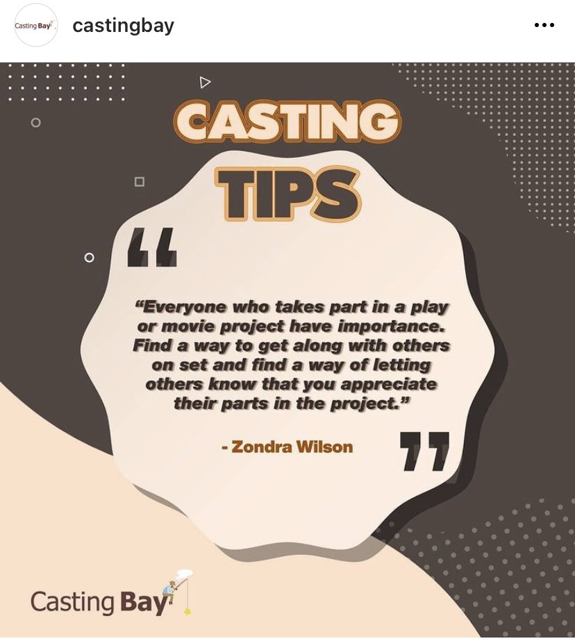 zondrawilson's tweet image. #castingtips #sagaftra #movie #film #television