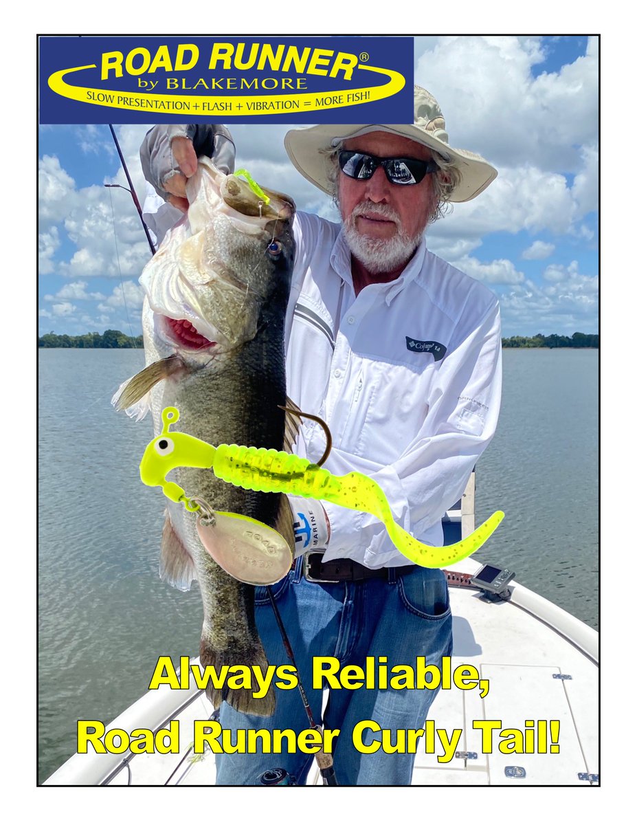 Road Runner Curly Tail puts fish in the boat! <a href="/luresroad/">Road Runner Lures</a> #roadrunner #fishing #curlytailroadrunners