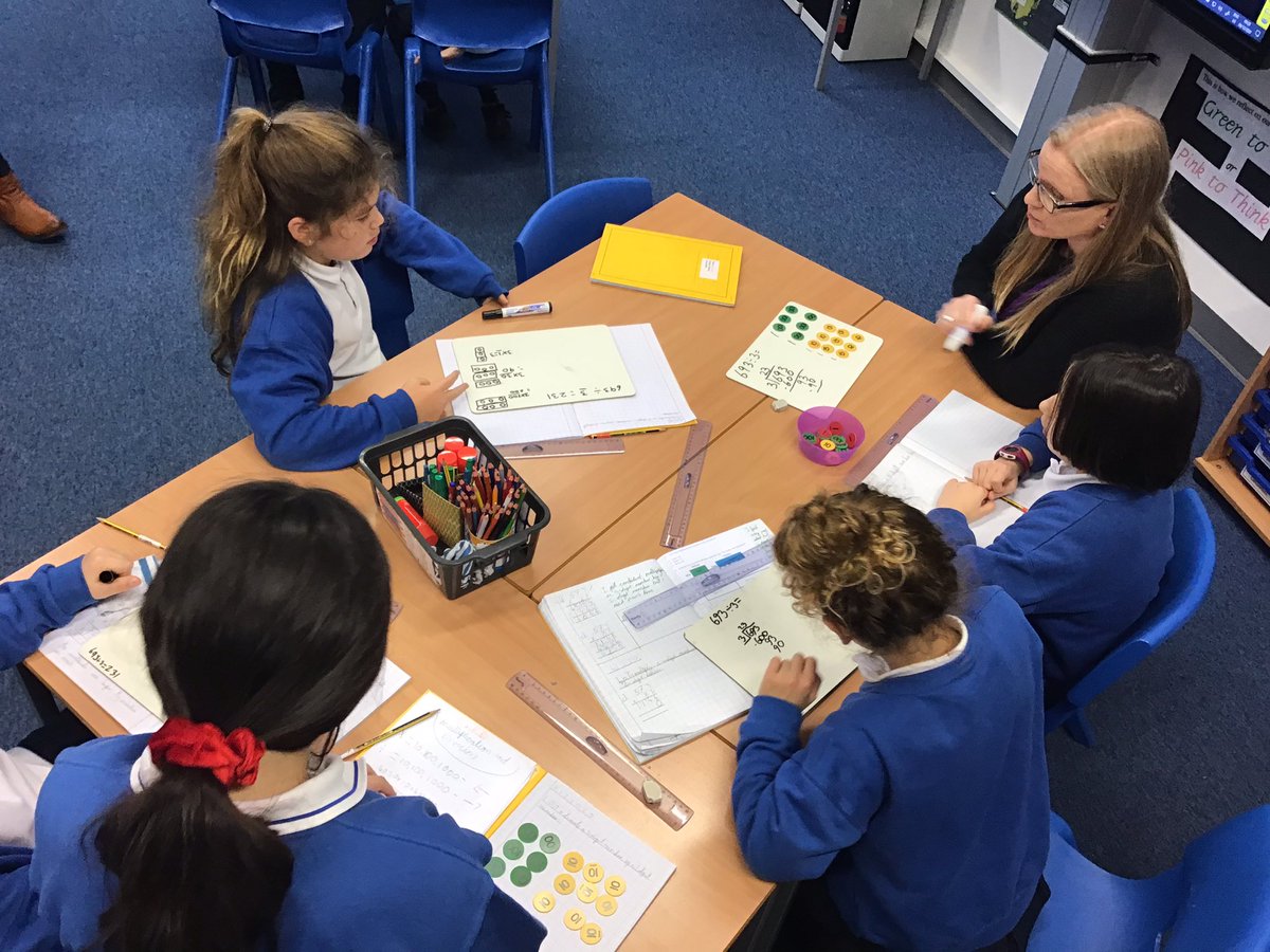 BSNJSV's tweet photo. #DivideAndConquer Using chunking and our knowledge of place value to break-up numbers into equal parts in #JSVY5 today. The students used counters as a visual representation of their working out in order to aid their understanding of the very concept of division @BSNMaths https://t.co/PY0rNjRBje