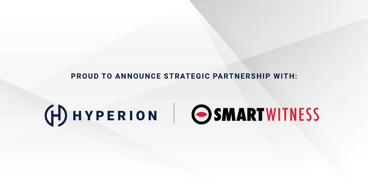 Hyperion_Prt's tweet photo. We are proud to announce our new partnership with leader in video telematics fleet-safety solutions, SmartWitness. 

We can’t wait to keep you safe with SmartWitness. https://t.co/CkBPhmdlg2  

#Hyperion #SmartWitness #Telematics #Transportation #Safety https://t.co/wlR0oIr02x