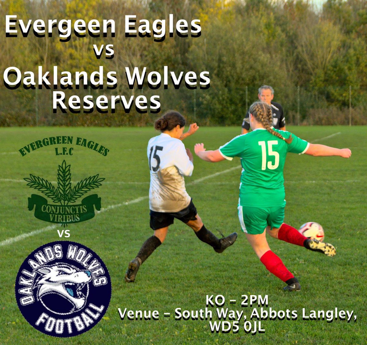 This weekend we again face Oaklands Wolves! Let’s hope the result isn’t the same let’s smash it girls! 💪🟢⚪️⚽️🦅💚  . . . #evergreeneaglesfc #evergreenfc #evergreenladiesfc #womenfootballers #greenandwhite #redsocks
