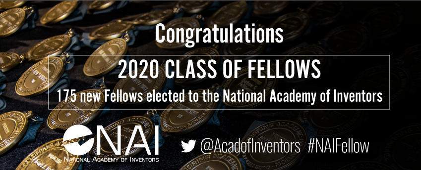 #NAI proudly announces that 175 prolific academic innovators have been elected to #NAIFellow status. 

They represent 115 research universities and hold over 4,700 issued U.S. patents. Among the 2020 Fellows are recipients of the @theNASciences and @Nobel Prize, and others