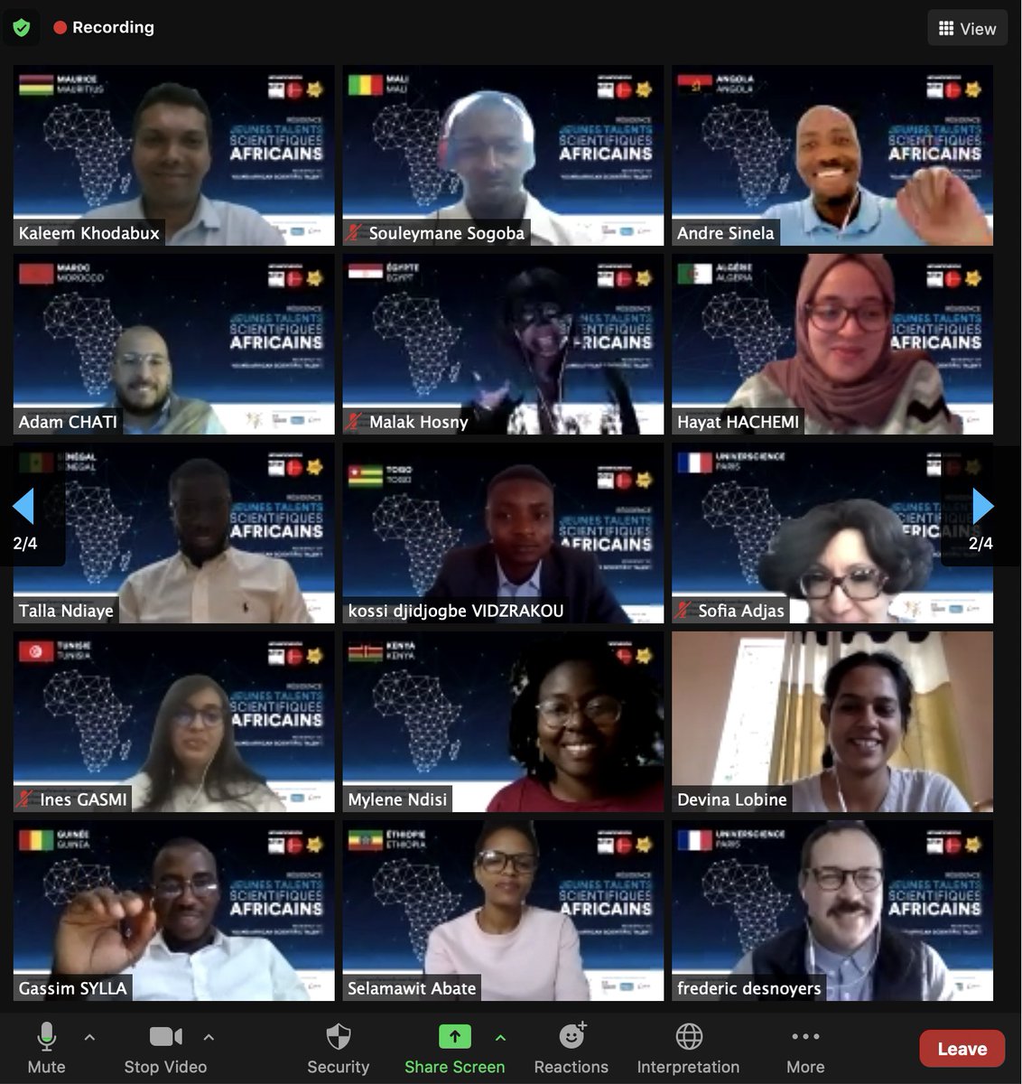 I can't believe it's over already! What a pleasure it's been to facilitate discussions among 49 African #YoungScientificTalents today ☺️ <a href="/universcience/">universcience</a> #SaisonAfrica2020 #JeunesTalentsScientifiques 
@SaisonAfrica20