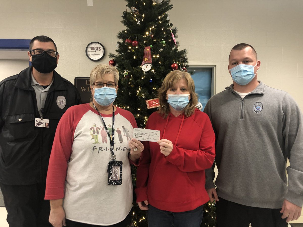 Each Christmas, KYASRO receives nominations to support programs throughout the state, and we are proud to support Metcalfe County's Angel Tree Program this year! Pictured are SRO Michael Taylor, FRYSC Coordinator Patty Bunch, FRYSC Coordinator Judy Thompson, and SRO Josh Neal.