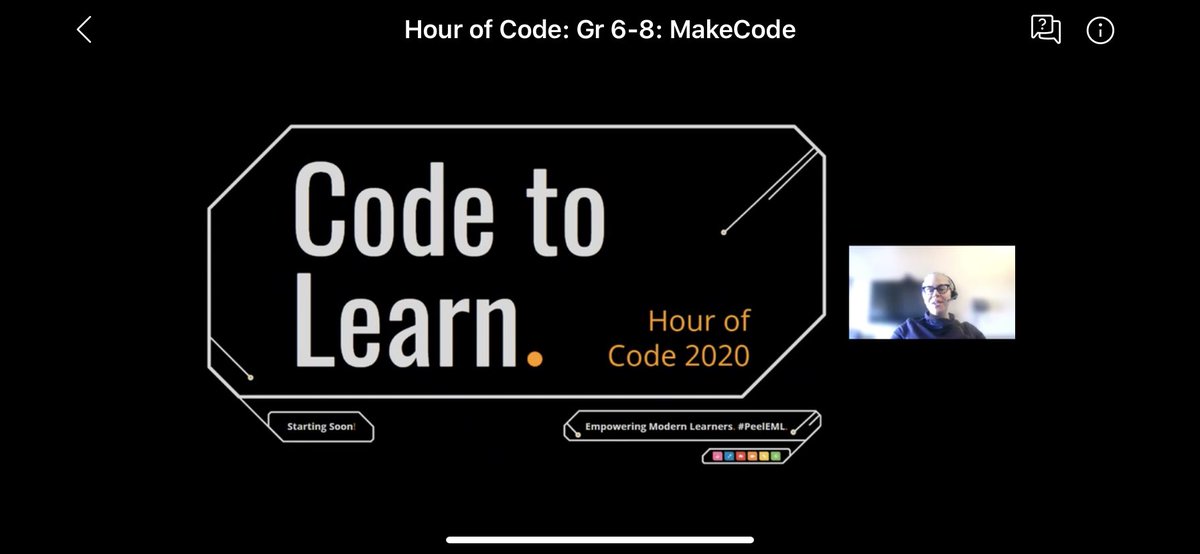 mjwheelerali's tweet photo. Excited to kick off #PDSBHourOfCode with @njames4nj Thanks to @MrSchuermann for embedding such the catchy #DaftPunk Technologic Song #HourOfCode #themesong #PeelEML https://t.co/MixFGamYKT