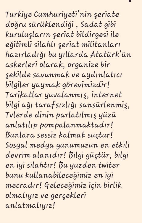 Hastronot3's tweet photo. Dinsiz manifesto ! 👇

Katılım olursa, birlikte yobazlıkla mücadeleyi başarabiliriz!  Yeterli kişiye ulaşabilirsek her hafta organizasyonu şekillendirebiliriz ! 

SEN SUSARSAN, BEN SUSARSAM! NASIL ÇIKAR KARANLIKLAR AYDINLIĞA? https://t.co/EEiyWaaxFe