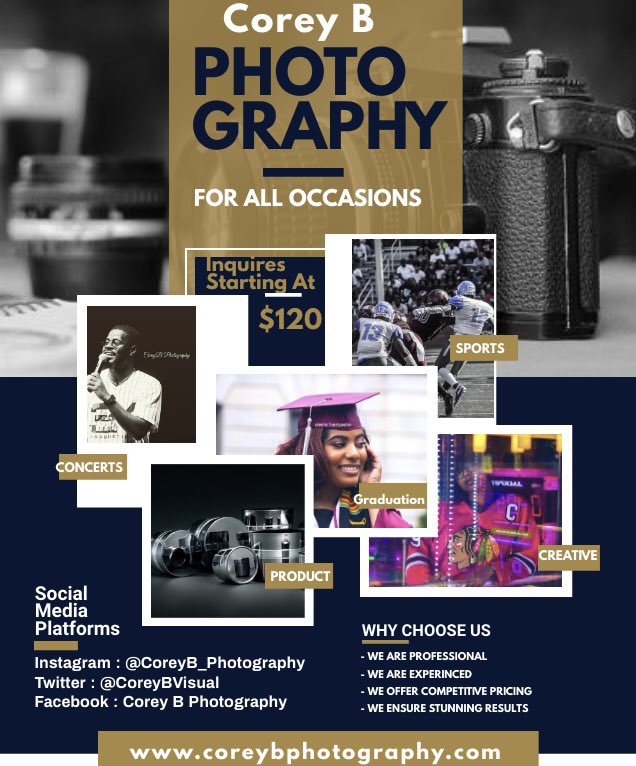 ACoreyBphoto's tweet photo. Book your next shoot today📸
#Charlotte #Durham
#NCCU20 #NCAT20 #WSSU20 #UNCG20 #UNCC20 #JCSU20 https://t.co/HjTZrqsHOp