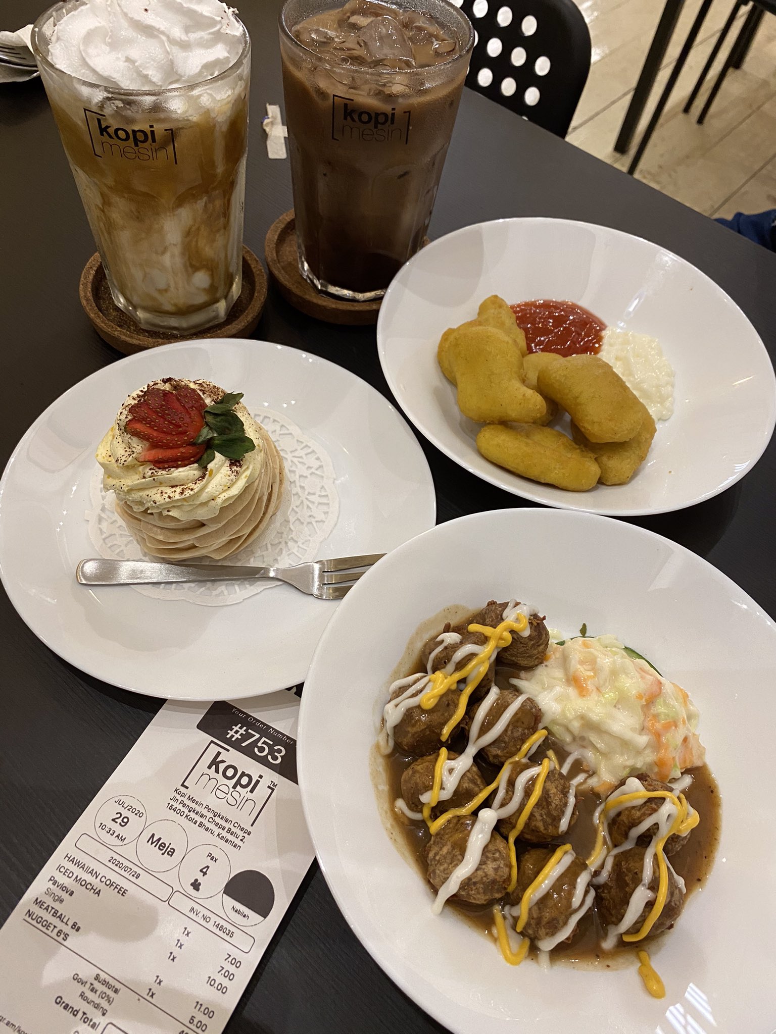 Emir Safwan On Twitter 62 Kopi Mesin Heritage Hawaiian Coffe Iced Iced Mocha Mini Pavlova Meatball 8pcs Nugget 6pcs Rm40 00 9 10 Bukak Setiaphari