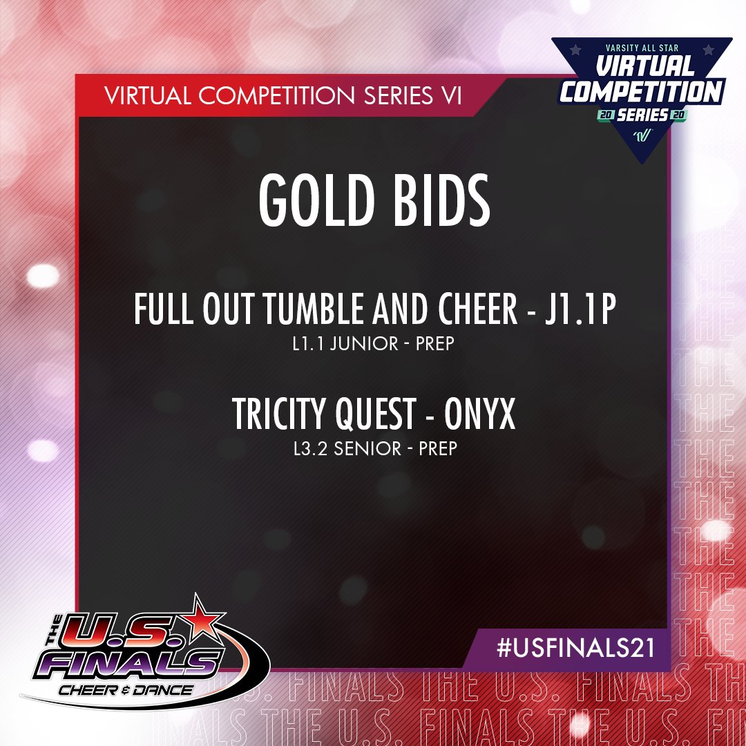 theusfinals's tweet photo. What a great weekend of events! Congratulations to all the teams who earned Gold Bids! #USFinals #Celebrateyourseason #varsityallstar https://t.co/fy3vKJIBcx