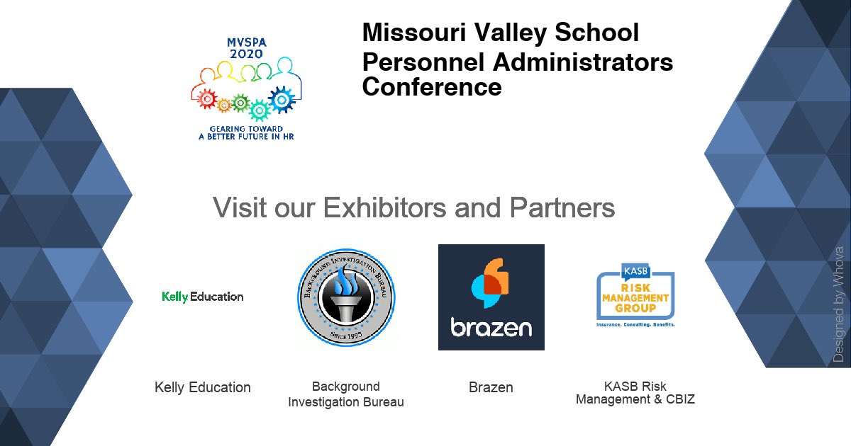 We are so thankful for our conference sponsors.    Check out their booths on our conference app.  Some have drawings for some cool prizes!   #MVSPA  #KASPA  #K12Talent