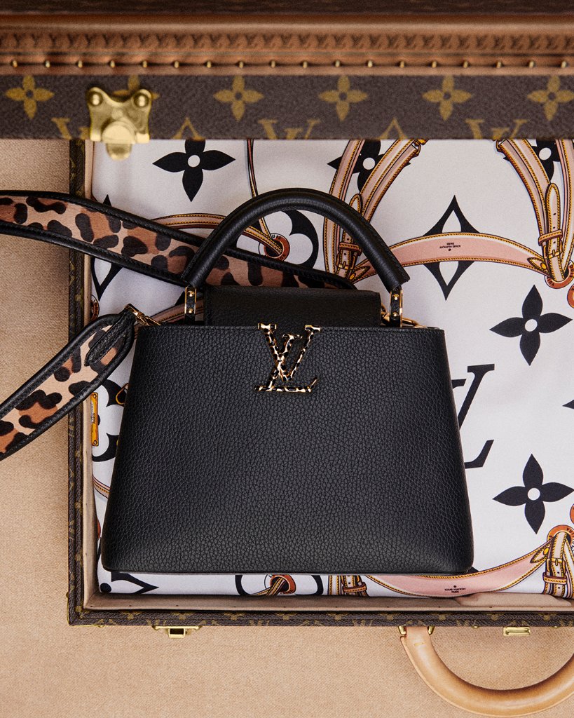 Louis Vuitton on X: Glamour with an edge. A new #LouisVuitton Capucines bag  adds a leopard shoulder strap for a subtle statement. Find more #LVGifts  inspiration at   / X