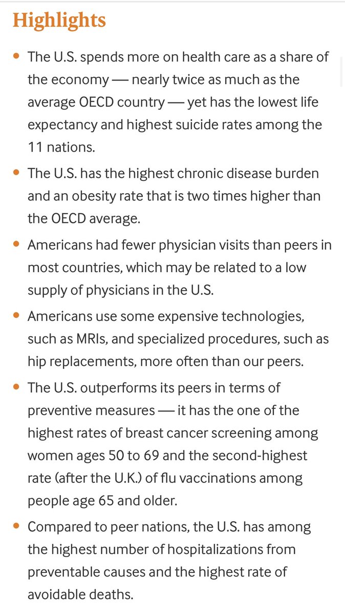 Quality of Healthcare (Source:  https://www.commonwealthfund.org/publications/issue-briefs/2020/jan/us-health-care-global-perspective-2019)