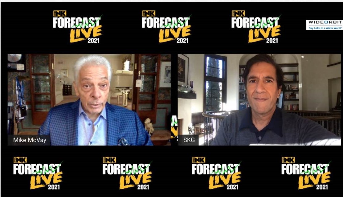 dannytankersley's tweet photo. #Forecast2021 is LIVE with .@MikeMcVay interviewing .@drsanjaygupta, updating us with the latest information on #COVID19 and its impact on media.  .@WideOrbit is proud to sponsor this lively discussion! https://t.co/AzRH2DS7Cx