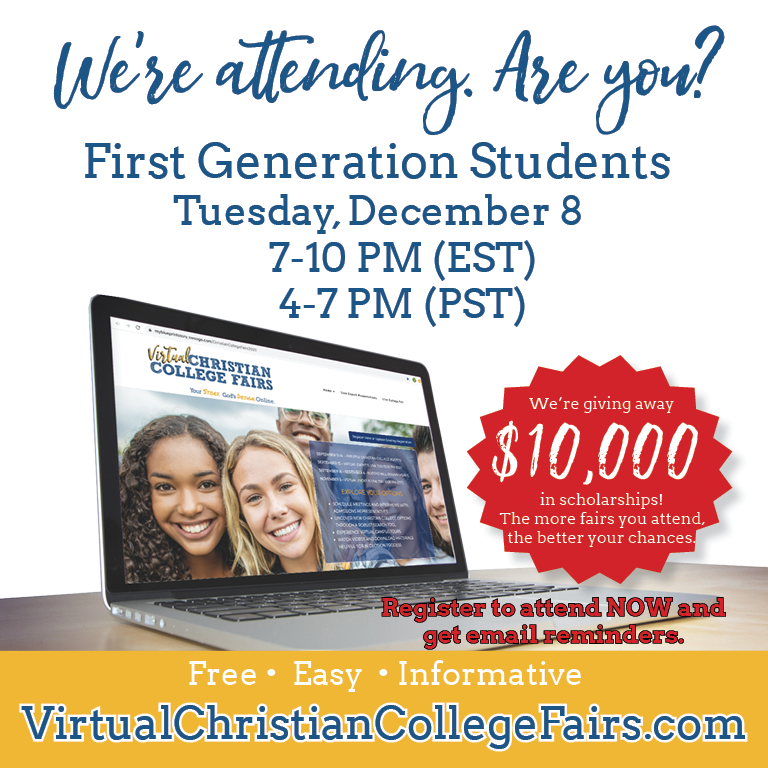IndWes's tweet image. #FirstGeneration Student Fair TONIGHT!
 
If you are a #FirstGenerationStudent, Indiana Wesleyan University will be available to answer your questions via live chat TONIGHT from 7p-10p!
 
Head over to VirtualChristianCollegeFairs.com to get started!