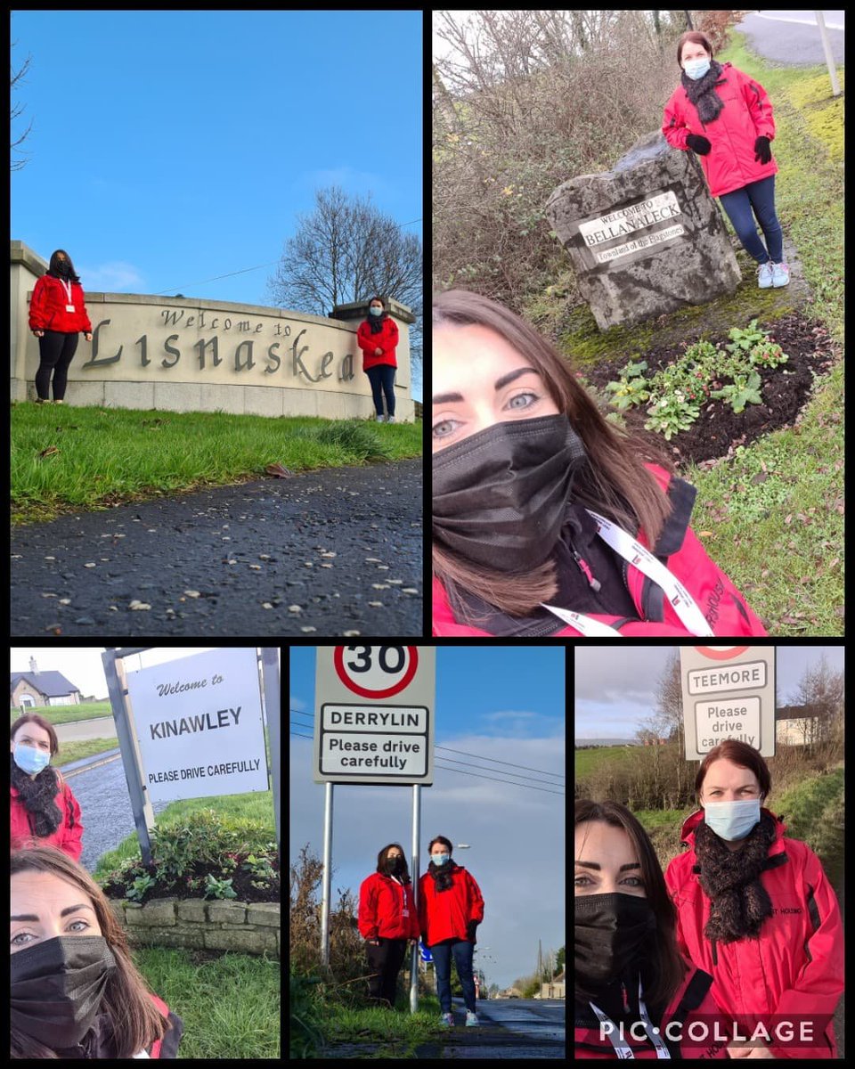 FEnniskillen's tweet photo. Today, Cathy and Jenny visited Bellanaleck, Kinawley, Derrylin, Teemore and Lisnaskea to raise awareness of homelessness as part of our ’25 in 5’ campaign for Homeless Awareness Week 2020 #HomelessAwarenessDay2020 #HAW20 #Homelessness #25in5 https://t.co/u3Kr6TfHR1
