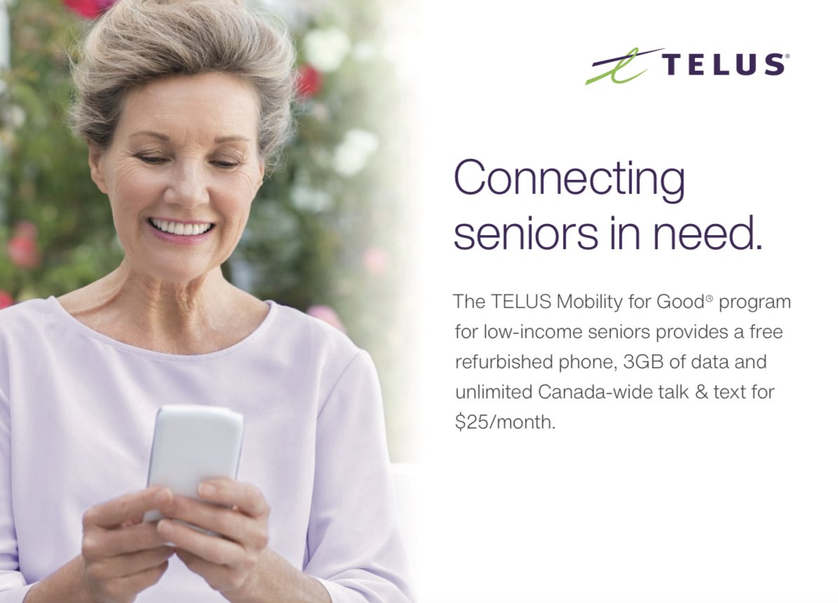 Francesco Sorbara On Twitter Seniors Receiving The Gis Could Be Eligible For A Free Smartphone A 25 Month Plan That Includes Unlimited Nationwide Talk Text 3gb Of Data Contract Free Seniors Can