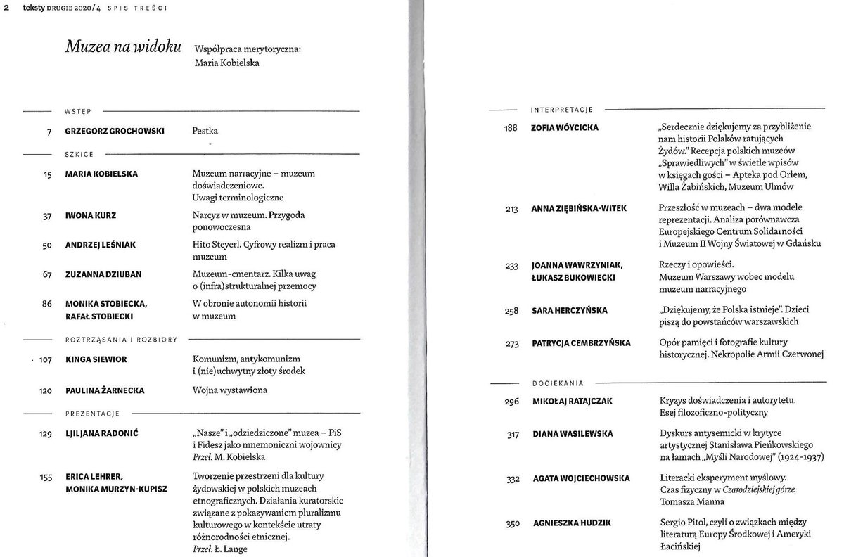 Najnowszy numer Tekstów Drugich pod redakcją Marii Kobielskiej o polskim boomie muzealnym a w nim nasz artykuł o tym, jak Muzeum Warszawy starało się nie stać muzeum narracyjnym. facebook.com/tekstydrugie/p…
