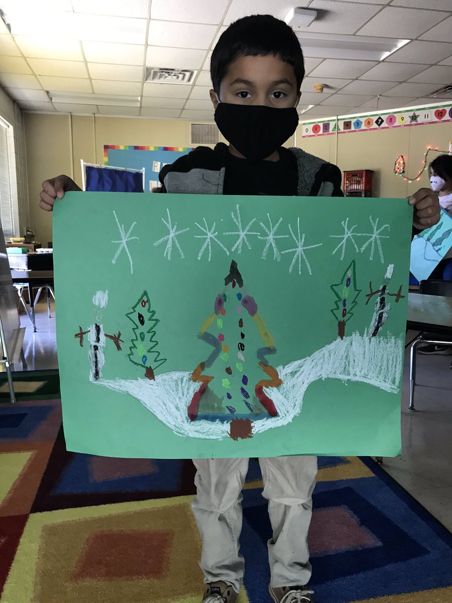 ArtRadabaugh's tweet photo. Holiday art from first grade!  @mcwredhawks @NhcsArts https://t.co/6MrRxPHNF7
