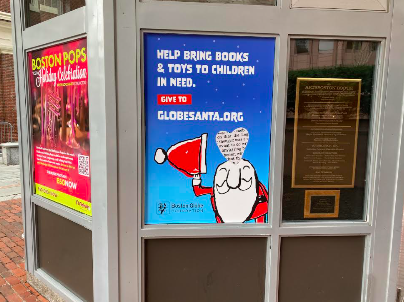 Globe Santa is out and about! We're popping up on posters in Copley Square and Faneuil Hall this holiday season. Find out more on how you can help at globesanta.org