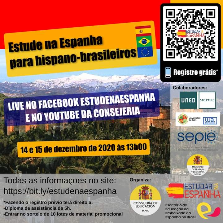 🇪🇸🇧🇷🇪🇺 𝐋𝐢𝐯𝐞 !!!!
Apresentamos as primeiras palestras 𝐄𝐬𝐭𝐮𝐝𝐞 𝐧𝐚 𝐄𝐬𝐩𝐚𝐧𝐡𝐚 destinadas a espanhóis residentes no Brasil e cidadãos com dupla nacionalidade 👇👇👇
bit.ly/estudenaespanha