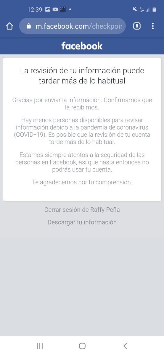 Ruffuz2's tweet photo. #ayuda ! Me paso esto por iniciar sesion de otro cel :( alguien sabe que hacer?o solo hay que esperar las putas demoras de face?
#facebook #face #bloqued #help #cuenta #problem #rt https://t.co/C1jd77h0SA