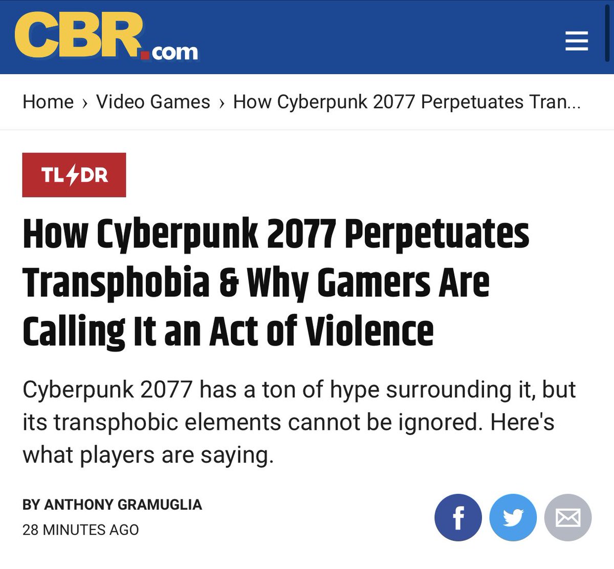 TheCriticalDri2's tweet photo. I can absolutely guarantee that no actual gamers think like this. https://t.co/Khmf6vVTwP