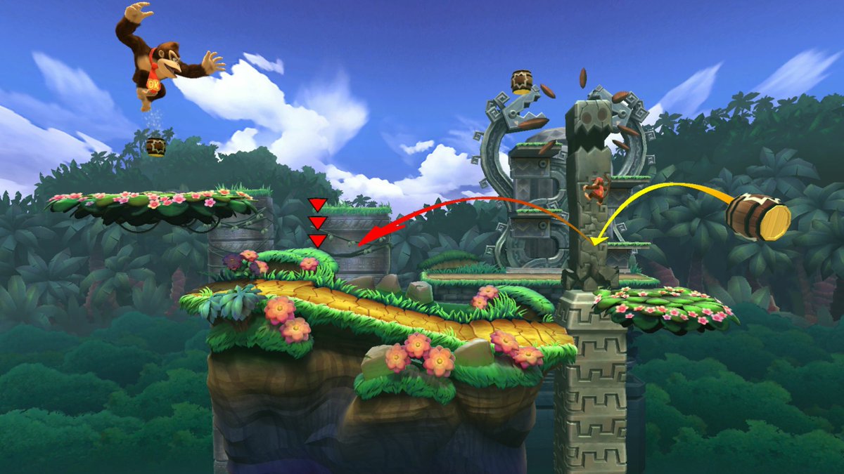 スマブラfor内要素 記念日アカウント For Wiiuにて本作の世界観をベースとしたステージ バナナジャングル が登場 フィギュアではfor 3ds Wiiu合わせて マンゴルビー 以外の全てのボスキャラクターが登場 関連楽曲がfor Wiiuに5曲収録 など スマブラfor