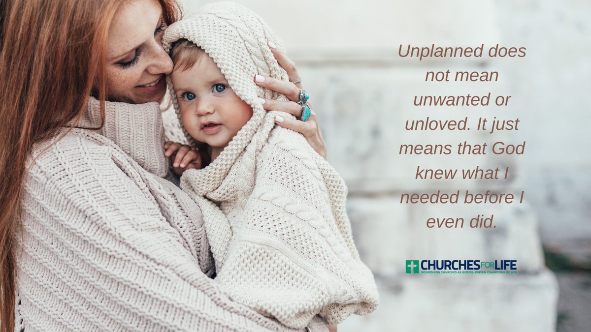 Churches4Life's tweet photo. Unplanned does not mean unwanted or unloved. It just means that God knew what I needed before I even did. 

#prolife #prolifegenerations #churchesforlife #defendlife #protectlife #prolifearmy #unplanned https://t.co/LPSfh4IrMr