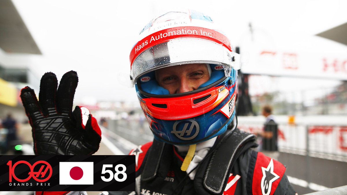 Kevin bags P8 in Russia and Romain does the same in Japan! #HaasF1  #Haas100