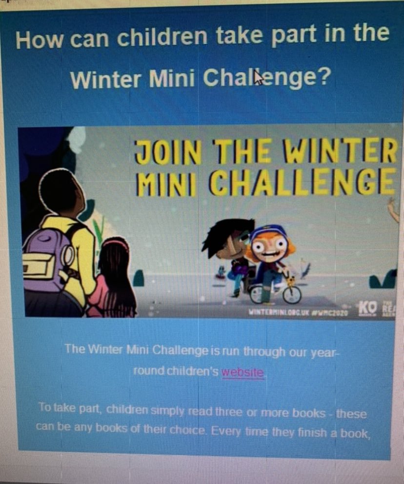 Get involved in the Sandwell library reading competition this winter: