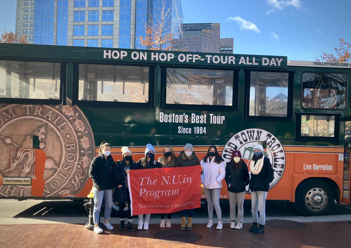 TheNUinProgram's tweet image. Doing some hopping on and off the trolley around Boston before we all hop home for the winter!

#NUin2020