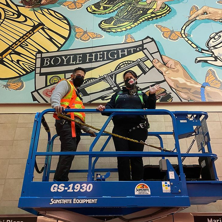 SHG1970's tweet photo. Our Artist Lab: In the Studio series is tomorrow at 7pm live on our YouTube channel w/ Sonia Romero & Wayne Perry. Learn about her artistic practice & new mural for Metro inside Mariachi Plaza Station in Boyle Heights! For more see 🔗in bio #ArtistLab #IntheStudio #VirtualProgram https://t.co/WglEtkfuXD