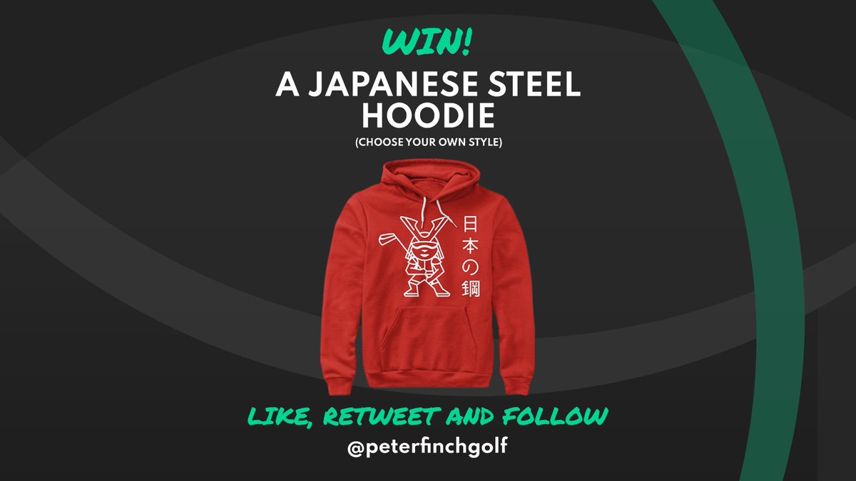 PeterFinchGolf's tweet image. Win a Japanese Steel Hoodie!! To enter the giveaway follow me + like and RT this post. 
Draw December 23rd, winner announced Christmas Eve ❤️ Prizes also available on FB and Instagram 
See merch here - peterfinchgolf.myteespring.co 
#DayTwo 
#FINCHnotGRINCH 
#HowTheFinchSavedChristmas