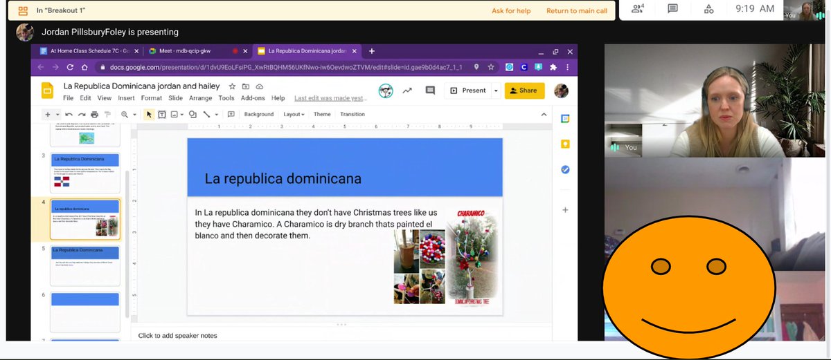 tech_talbot's tweet image. Who says we can&apos;t collaborate virtually? Ms. Matias&apos; Spanish scholars welcomed me into their breakout room, shared their screen, and taught me all about Charamicos, handcrafted Dominican Christmas trees. @frps_Talbot @FRPSsupt @dpvils