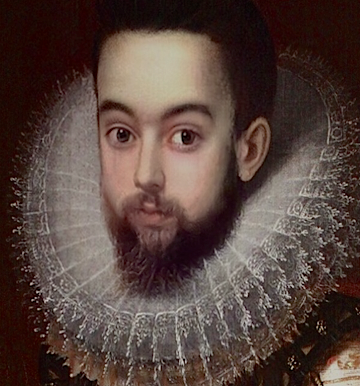 fmod1's tweet photo. Nephew of #RedHughODonnell, and son of Rory, Don Hugh Albert O'Donnell in 1615, Prince & 2nd Earl of Tyrconnell, aged 9-10 years in Flanders (left) & as he might have looked as a young man (right; Faceapp). He died in 1642, c.37 years. #odonnellVLL @jdmccafferty @IrishCollegeLVN https://t.co/y9GPxJI0nb