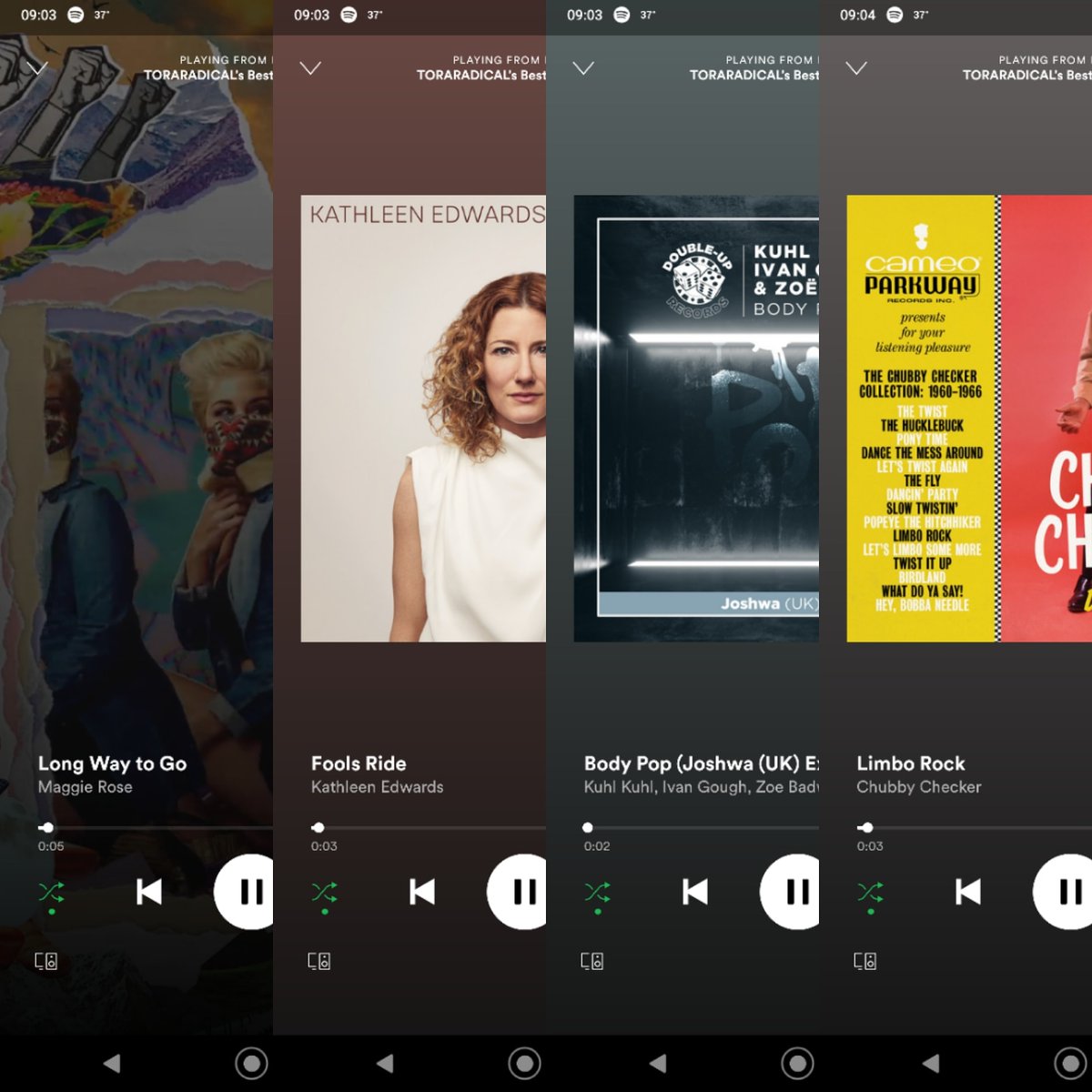 DJSangsta's tweet photo. Today's #First4Songs: #LongWayToGo by #MaggieRose, #FoolsRide by #KathleenEdwards; #BodyPop by #KuhlKuhl, #IvanGough, and #ZoeBadwi remixed by #Joshwa; #LimboRock by #ChubbyChecker.
#music #DJSangsta #musicislife #Spotify #musicismyescape #oooShiny https://t.co/zrWdMFaEef