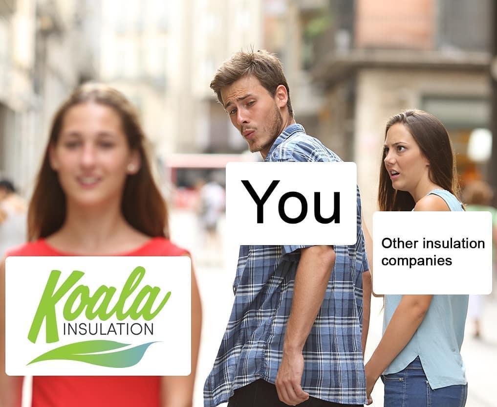KoalaHouston's tweet image. The difference is THAT noticeable! 
😏 Check out the Link in our bio to see what makes us stand out from the crowd. 
#JustForFun #KoalaInsulation
