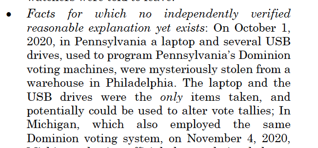 What's more, law enforcement determined that the theft did not appear to be election related and regardless elex officials reprogrammed machines to ensure the missing items could not be used to interfere.