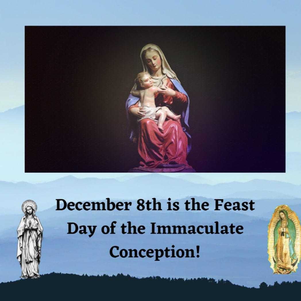 CLegerLancers's tweet photo. Hello Lancers! This day we celebrate the feast day of the Immaculate Conception. On the feast day we honour the conception of Mary in the womb of her mother (Saint Anne) without original sin. By her Immaculate Conception, she was conceived in the fullness of grace. @Bfinny1960 https://t.co/HIpHE62M2F